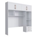 Ver imagem 5 de Quarto Modulado Casal 2 Peças Guarda Roupa 2 Portas 2 Gavetas com Ponte Berlim 