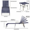 Ver imagem 2 de Espreguiçadeira Catar Mesa Corda Náutica Piscina Alumínio Azul