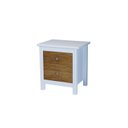 Ver imagem 2 de Mesa de de Cabeceira 2 Gavetas em Madeira Maciça Amélia Branco