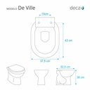 Ver imagem 2 de Assento Sanitario Poliester de Ville Bege Castor para Vaso Deca