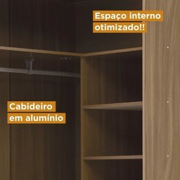Guarda Roupa Modulado 5 Peças Casal com Cabeceira Sauá Demóbile Sauá YesCasa - 5