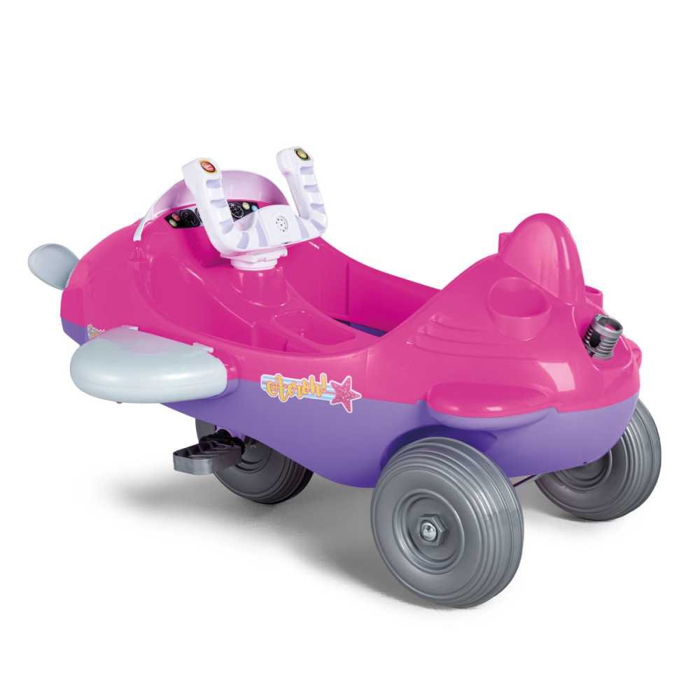 Carrinho de Passeio e Pedal Infantil Aeroh Rosa 1034 Calesita - 5