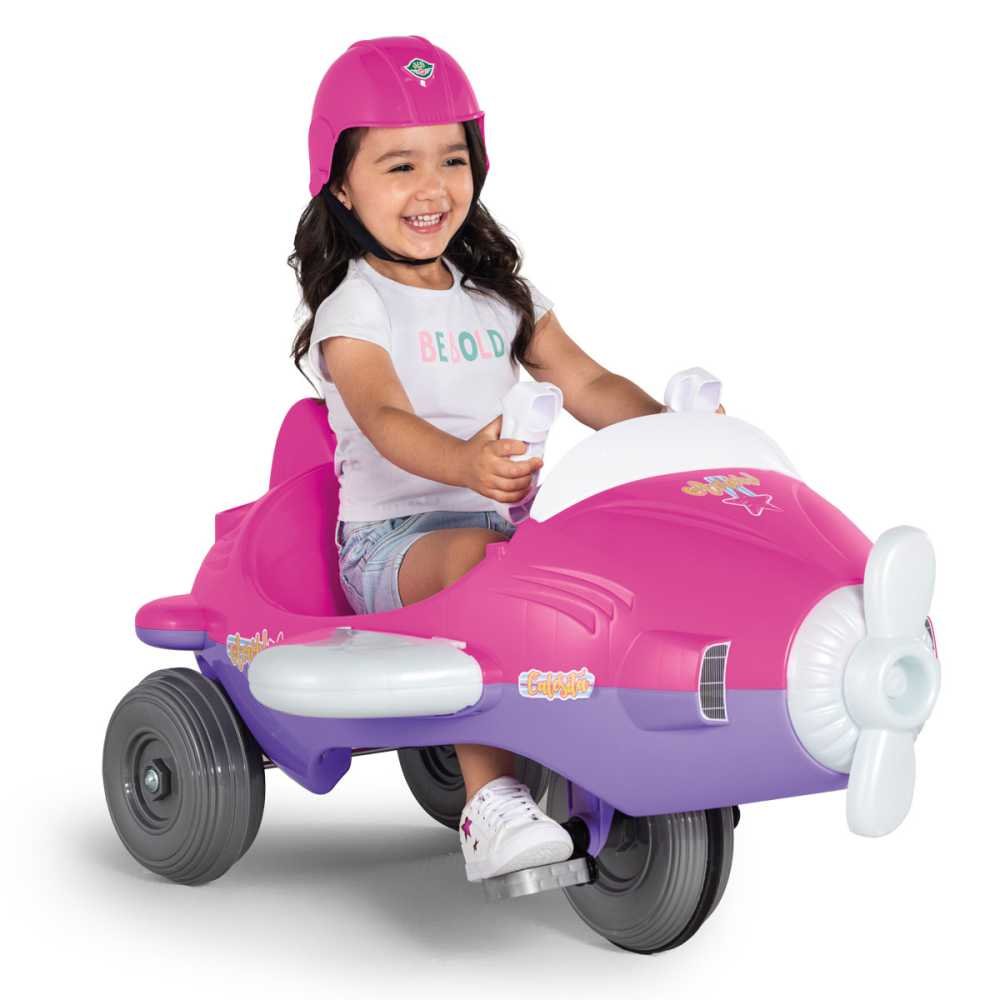 Carrinho de Passeio e Pedal Infantil Aeroh Rosa 1034 Calesita - 2