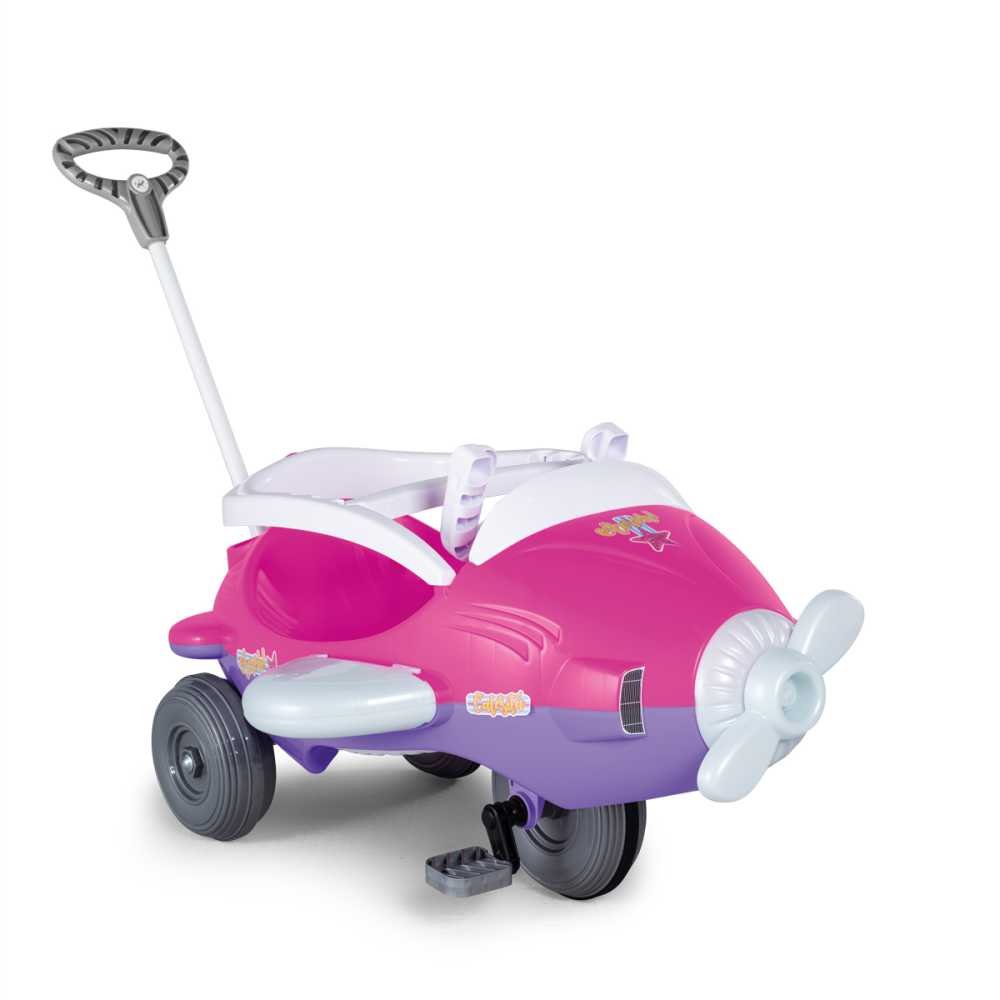 Carrinho de Passeio e Pedal Infantil Aeroh Rosa 1034 Calesita - 1