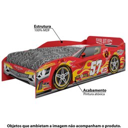 Cama Infantil Evolution Car - Vermelho - 2