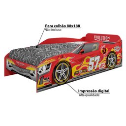 Cama Infantil Evolution Car - Vermelho - 3