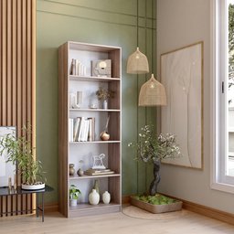 Estante para Livros Multiuso 5 Nichos 175cmx52cm Montreal Yescasa - 4