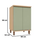 Ver imagem 2 de Kit Armário Aéreo e Balcão Lótus 60cm 2 Portas MDF Porta de Bater Luciane Móveis