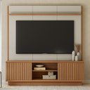 Ver imagem 4 de Estante Painel Tv 75 Pol 180cm Ripado Hailey Canela/off L06 - Mpozenato
