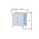 Ver imagem 3 de Mesa de Cabeceira 2 Gavetas em Madeira Maciça Alba Branco