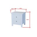 Ver imagem 3 de Mesa de Cabeceira 2 Gavetas em Madeira Maciça Alba Branco