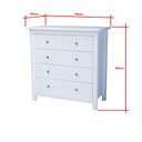 Ver imagem 3 de Cômoda 5 Gavetas em Madeira Maciça Alba 