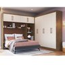 Quarto Modulado Casal 2 Peças Guarda Roupa 6 Portas 2 Gavetas com Ponte Athenas  - 1