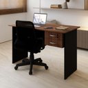 Ver imagem 7 de Escrivaninha com Gaveteiro SUSPENSO120CM X 60cm Home Office Pés Painel F5 Office Cor:Nogal com