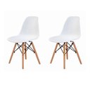 Ver imagem 3 de Kit 2 Cadeiras para Cozinha Sala de Jantar Quarto Charles Eames Eiffel 130ppp Branco