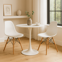 Ver imagem 2 de Kit 2 Cadeiras para Cozinha Sala de Jantar Quarto Charles Eames Eiffel 130ppp Branco