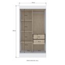Ver imagem 4 de Quarto Modulado Casal 2 Peças Guarda Roupa 2 Portas 2 Gavetas com Ponte Munique 