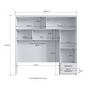 Ver imagem 3 de Quarto Modulado Casal 2 Peças Guarda Roupa 2 Portas 2 Gavetas com Ponte Munique 