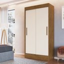 Ver imagem 6 de Quarto Modulado Casal 2 Peças Guarda Roupa 2 Portas 2 Gavetas com Ponte Munique 