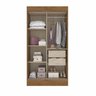 Quarto Modulado Casal 2 Peças Guarda Roupa 2 Portas 2 Gavetas com Ponte Munique  - 7