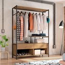 Ver imagem 2 de Guarda Roupa Closet Industrial 2 Gavetas Tóquio Preto/demolição 119cm - Pallazio