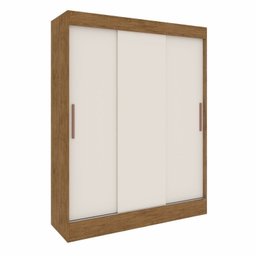 Quarto Modulado Casal 2 Peças Guarda Roupa 3 Portas 2 Gavetas com Ponte Munique Móveis Doripel - 9