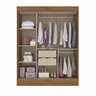 Quarto Modulado Casal 2 Peças Guarda Roupa 3 Portas 2 Gavetas com Ponte Munique Móveis Doripel - 8