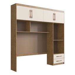Quarto Modulado Casal 2 Peças Guarda Roupa 3 Portas 2 Gavetas com Ponte Munique Móveis Doripel - 6