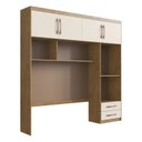 Ver imagem 6 de Quarto Modulado Casal 2 Peças Guarda Roupa 3 Portas 2 Gavetas com Ponte Munique Móveis Doripel