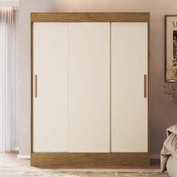 Quarto Modulado Casal 2 Peças Guarda Roupa 3 Portas 2 Gavetas com Ponte Munique Móveis Doripel - 7