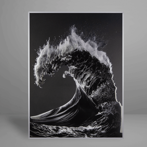 Quadro Decorativo Bw Ocean Relevo