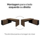 Ver imagem 5 de Kit 3 Peças 1 Mesa em L Diretoria Tampo Tamburato com 2 Armário Alto