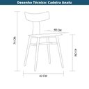 Ver imagem 6 de Kit 2 Cadeiras Analu Rivatti 42 Cm (largura) Assento e Encosto Pp Preto Detalhe em Pu Verde Base Aç