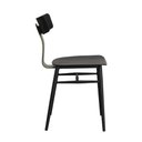 Ver imagem 4 de Kit 2 Cadeiras Analu Rivatti 42 Cm (largura) Assento e Encosto Pp Preto Detalhe em Pu Verde Base Aç