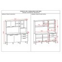 Ver imagem 3 de Kit Cozinha Mega com Tampo Nogueira Off White - Kits Paraná