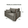 Poltrona Sofá-cama Valence Premium 140cm Softgel D33 - Linho Cinza - 4