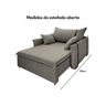 Poltrona Sofá-cama Valence Premium 140cm Softgel D33 - Linho Cinza - 3