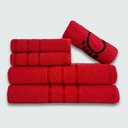 Ver imagem 3 de Jogo de Toalha Banho 5 Peças Verona 100% Algodão Vermelho