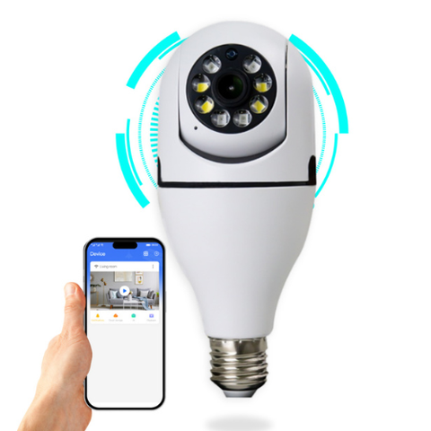 Câmera de Segurança Panorâmica 360º 8177pro Visão Noturna Detecção Movimento