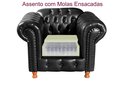 Ver imagem 6 de Conjunto Sofá E Poltrona Luís Xv Chesterfield Capitonê Retrô - Couríssimo Preto