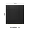 Ver imagem 3 de Armário Aéreo Madesa Lux 60 cm 1 Porta Branco/Preto