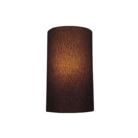 Arandela Meia Cana Vivare Md-2031 Cúpula em Tecido 30-18x16cm - Bivolt Café 127-220v