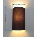 Ver imagem 5 de Arandela Meia Cana Vivare Md-2031 Cúpula em Tecido 30-18x16cm - Bivolt Café 127-220v