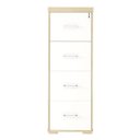 Ver imagem 6 de Kit 2 Gaveteiros para Pasta Suspensa 4 Gavetas com Chave Tampo em Tamburato Marrom/Carvalho/Branco Artany