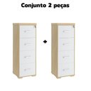 Ver imagem 2 de Kit 2 Gaveteiros para Pasta Suspensa 4 Gavetas com Chave Tampo em Tamburato