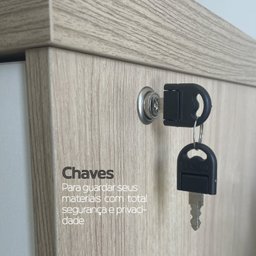 Kit 2 Gaveteiros para Pasta Suspensa 4 Gavetas com Chave Tampo em Tamburato  - 8