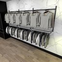 Ver imagem 1 de Kit para Closet com 16 Peças Regulável 300x100cm Cor Preto Modelo Clst1p437