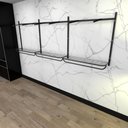 Ver imagem 2 de Kit para Closet com 16 Peças Regulável 300x100cm Cor Preto Modelo Clst1p437