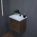 Ver mais imagens de Gabinete Suspenso para Banheiro com Cuba 40cm em MDF Cremona 