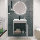 Ver imagem 3 de Gabinete Suspenso para Banheiro com Cuba 40cm em MDF Cremona 